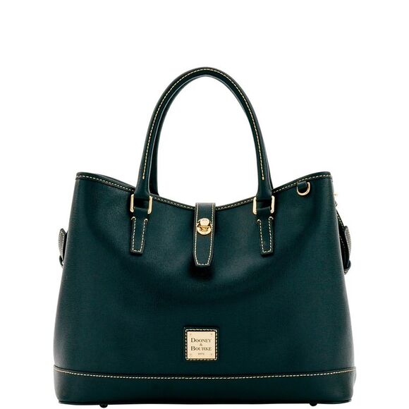 Dooney & Bourke Handbags - Dooney & Bourke Saffiano Perry Satchel - Black Black